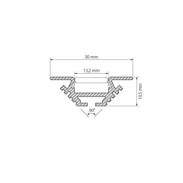 Профиль Arlight PHS-V-2000 ANOD 013212