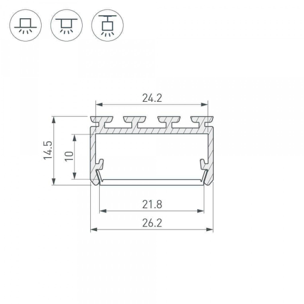 Профиль Arlight PLS-LOCK-H15-2000 ANOD 027737