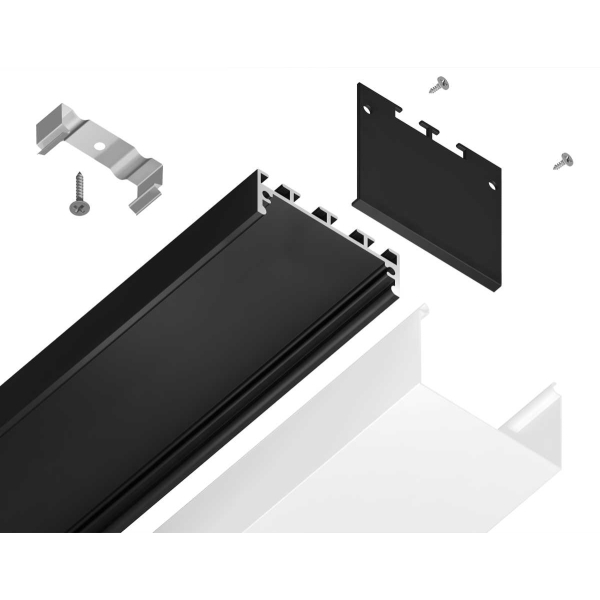 Профиль алюминиевый накладной/подвесной 'Profile System' AMBRELLA LIGHT ILLUMINATION GP3070BK Профиль алюминиевый накладной/подвесной 'Profile System' AMBRELLA LIGHT ILLUMINATION GP3070BK