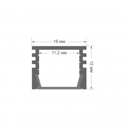 Профиль с рассеивателем Apeyron GM-08-10-BL