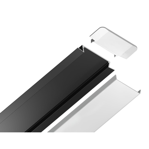 Встраиваемый профиль с рассеивателем Ambrella Illumination GP1100BK Встраиваемый профиль с рассеивателем Ambrella Illumination GP1100BK