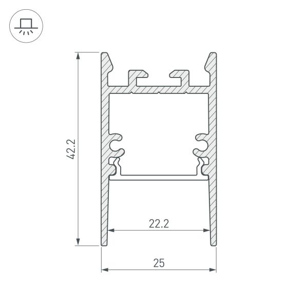 Профиль Arlight SL-Comfort-2542-2000 Anod Black 031729