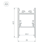 Профиль Arlight SL-Comfort-2542-2000 Black 046934