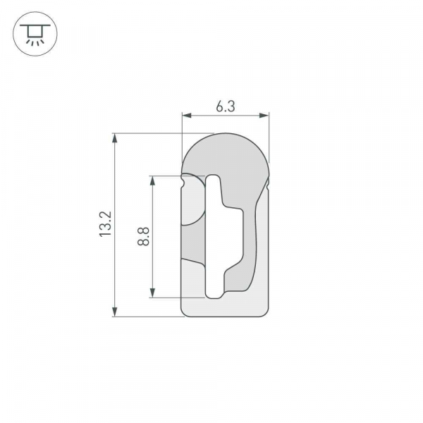 Профиль Arlight WPH-Flex-0613-Side-S8-5m White 040265