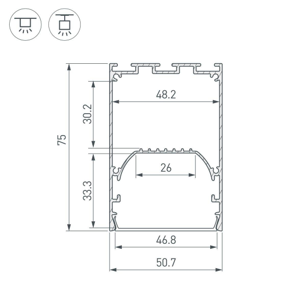 Профиль Arlight Line-S-5075-3000 White 041852