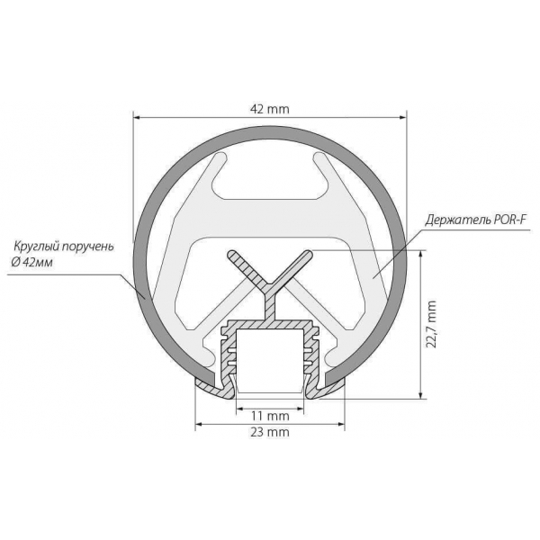 Профиль Arlight KLUS-POR-F-1000 ANOD 019181