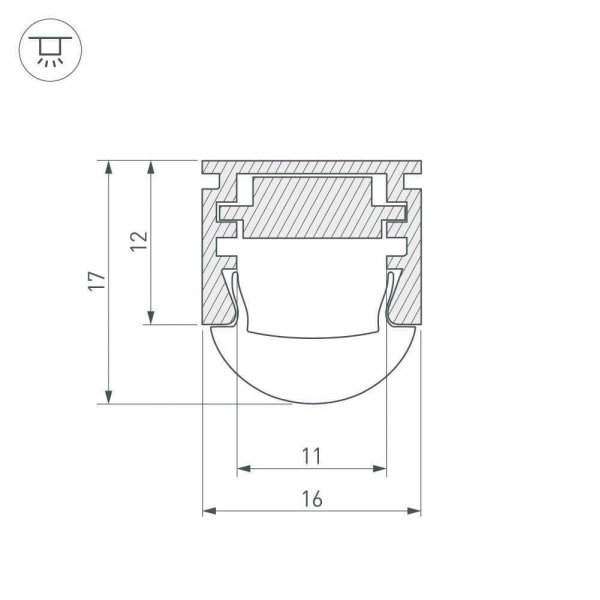 Профиль Arlight PDS-REGULOR-2000 ANOD 013874