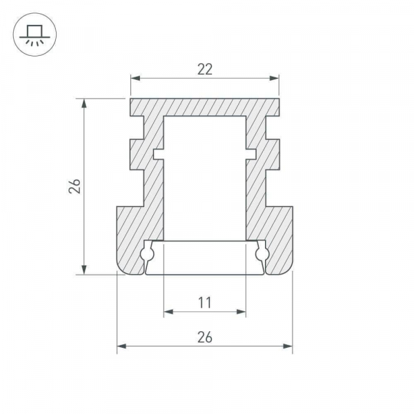 Профиль Arlight HR-F-2000 012091