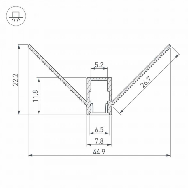 Профиль угловой Arlight внешний ARH-Decore-S6-EXT-2000 Anod 034973