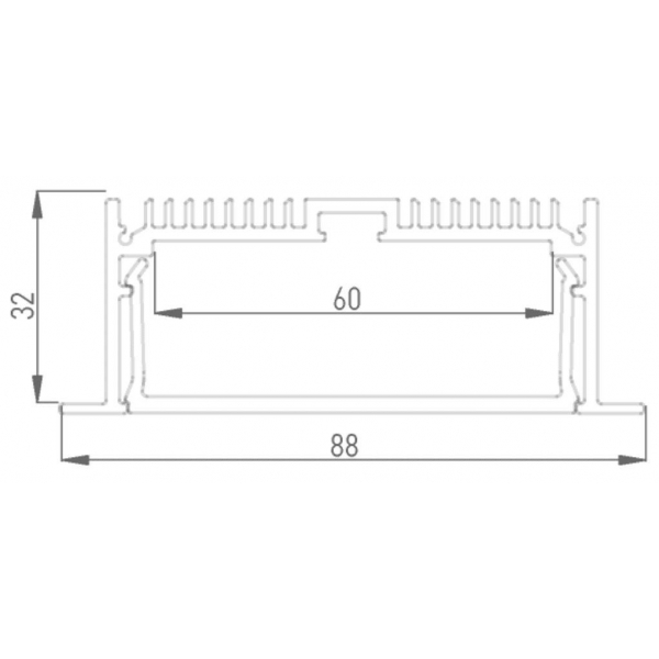 Профиль встраиваемый DesignLed LE.8832 001080