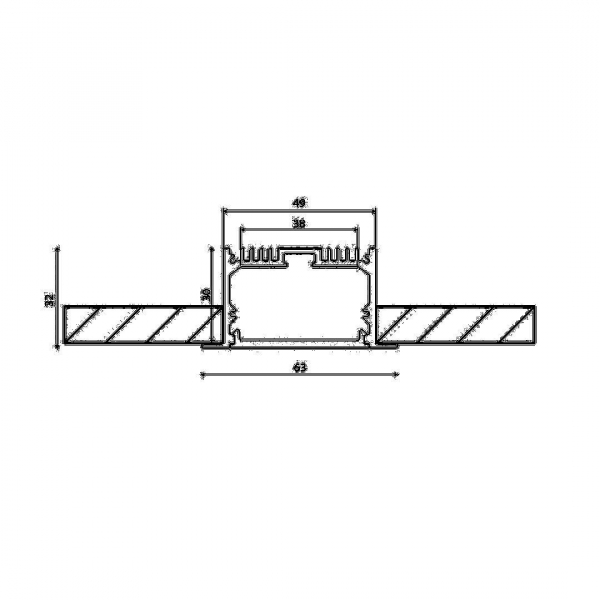 Профиль встраиваемый DesignLed LE.6332-W 003116