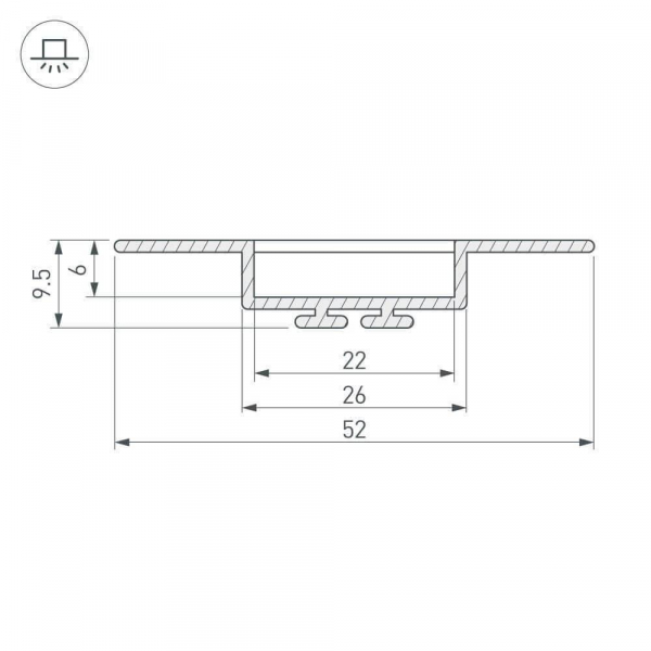 Профиль Arlight KLUS-LOCK-FM-2000 ANOD 019185