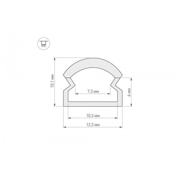 Профиль Arlight WPH-LINE-1210R-2000 OPAL 023303