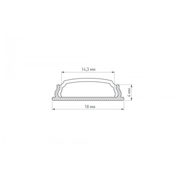 Профиль Arlight ARH-BENT-W18-2000 ANOD 023087