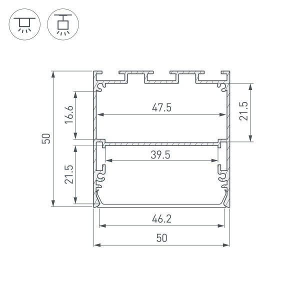 Профиль Arlight Line-S-5050-2000 White 041842