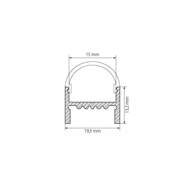 Профиль Arlight ARH-WIDE-H20-2000 ANOD 018859