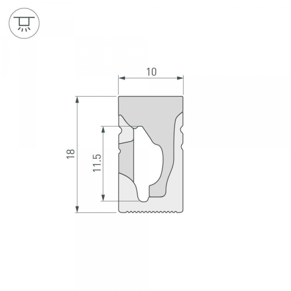 Профиль Arlight WPH-Flex-1018-Side-S10-50m White 040828