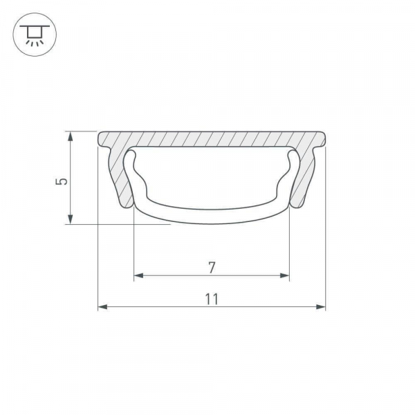 Профиль Arlight ARH-BENT-W11-2000 ANOD 023592