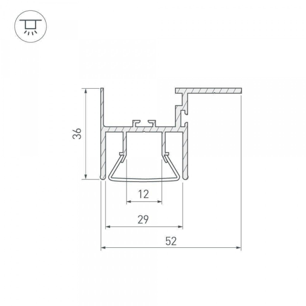 Профиль Arlight FOLED-CEIL-SIDE-2000 023864