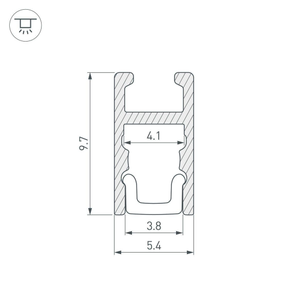 Профиль Arlight ARH-Micro-0510-2000 Anod 036385