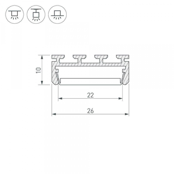 Профиль Arlight PLS-LOCK-2000 ANOD 016397