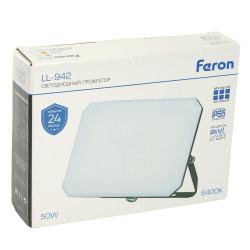 Светодиодный прожектор Feron LL-942 50W 6400K 51045