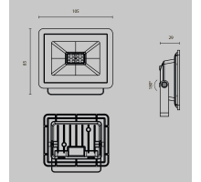 Прожектор светодиодный Maytoni Flood 10W 6500K FL001-L10B6K