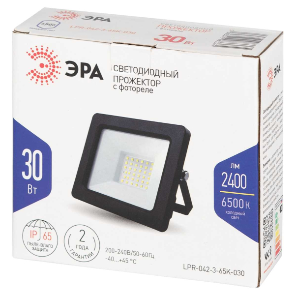 Прожектор светодиодный уличный ЭРА LPR-042-3-65K-030 Б0064443