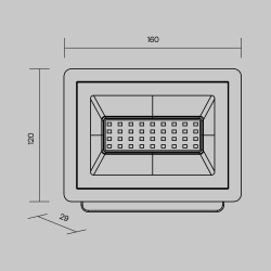 Прожектор светодиодный Maytoni Flood 30W 4000K FL001-L30B4K