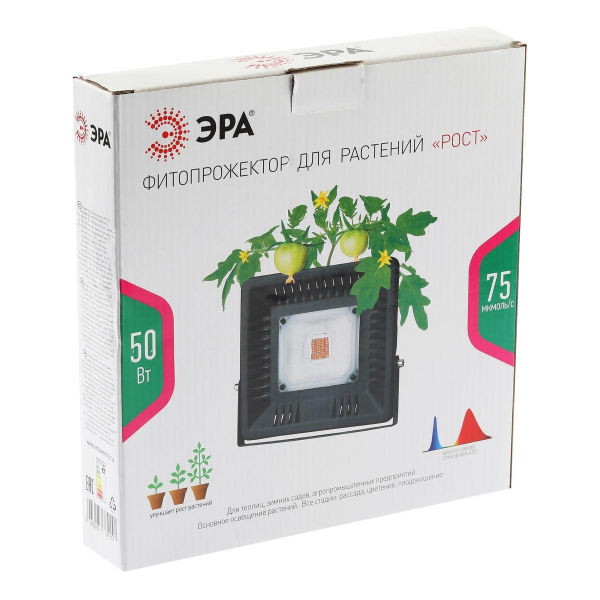 Прожектор светодиодный ЭРА 50W 1370K Fito-50W-Led Б0039033