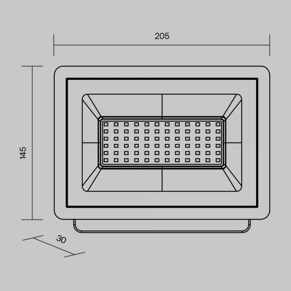 Прожектор светодиодный Maytoni Flood 50W 6500K FL001-L50B6K