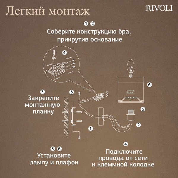 Бра Rivoli Rosalia 3330-401 Б0071301