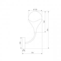 Бра Eurosvet Calyx 60168/1 латунь