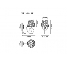 Бра MyFar Ceiling Luna MR1316-1W