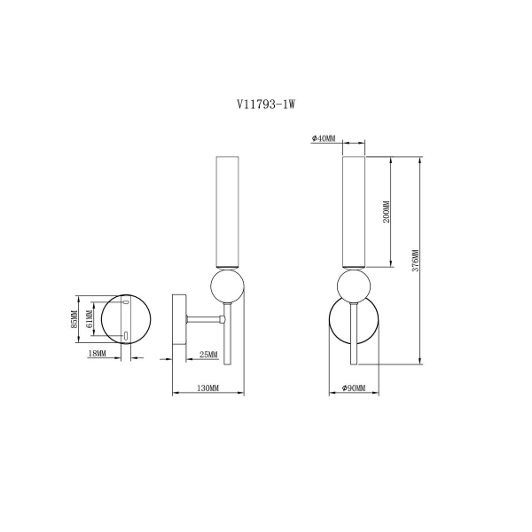 Бра Moderli Illis V11793-1W