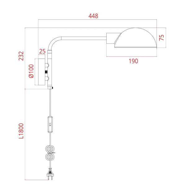 Бра Arte Lamp Zetta A7055AP-1BK Бра Arte Lamp Zetta A7055AP-1BK