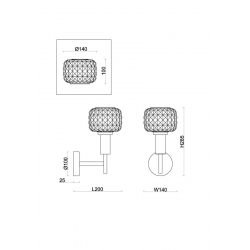 Бра Freya Fero FR5366WL-01BS