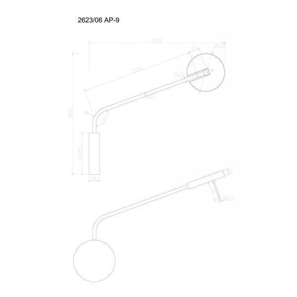 Бра Divinare Malcone 2623/06 AP-9