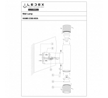 Бра iLedex Delta 2365-2 BK+GRP