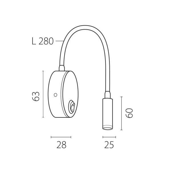 Бра 3W 155LM 4000K, алюминий Omega Lightstar 200244 Бра 3W 155LM 4000K, алюминий Omega Lightstar 200244