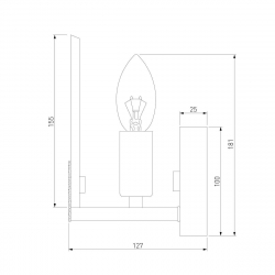 Бра Eurosvet Marble 60158/1 латунь