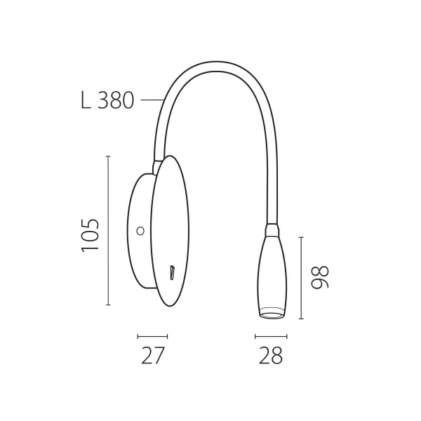 Бра 3W 160LM 3000K, черный Omega Lightstar 200337 Бра 3W 160LM 3000K, черный Omega Lightstar 200337