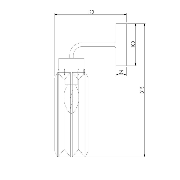 Бра Eurosvet Gilian 60163/1 латунь