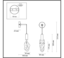 Бра Odeon Light Midcent Lia 6696/5WL