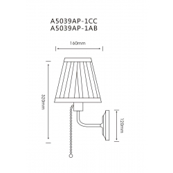 Бра Arte Lamp Marriot A5039AP-1AB