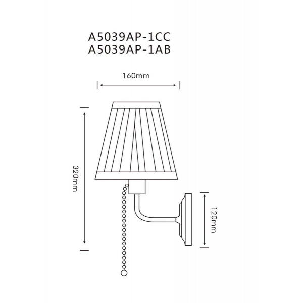 Бра Arte Lamp Marriot A5039AP-1AB