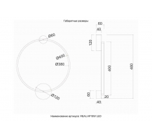 Бра Crystal Lux REAL AP18W LED BRASS