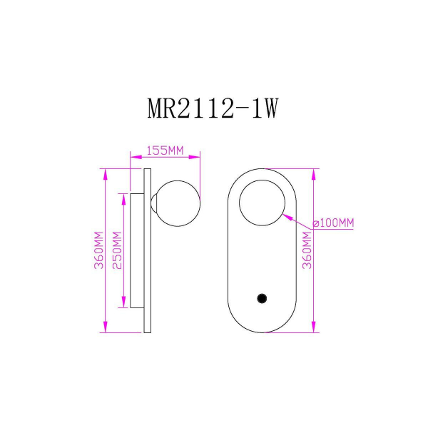 Бра MyFar Juliet MR2112-1W-60874