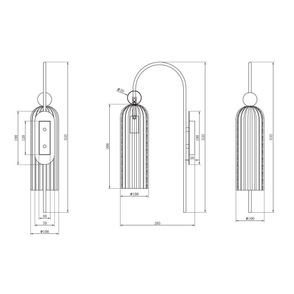 Бра Maytoni Antic MOD302WL-01CG