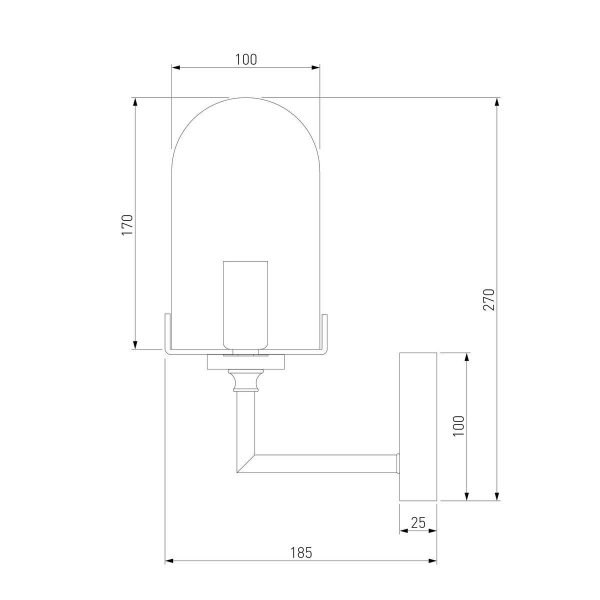 Бра Eurosvet Pluto 60156/1 хром